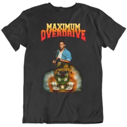 Retro 80's Horror Movie Maximum Overdrive Movie Poster Fan T Shir