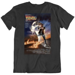 Retro 80's Movie Back To The Future Movie Poster Fan   T Shirt