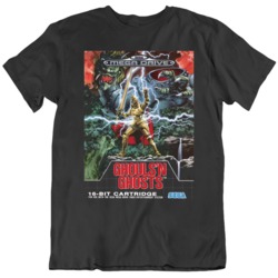 Retro 80's Video Game Sega Mega Drive Ghouls And Ghosts Fan T Shi