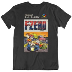 Retro 80's  Video Game F Zero Super Famicom Box Art Fan v2 T Shir