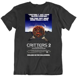 Retro 80's Movie Critters 2 The Main Course Cool Fan   T Shirt