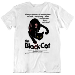 Retro 80's The Black Cat Movie Poster Cool Fan T Shirt
