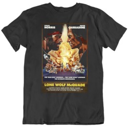 Retro 80's  Movie Lone Wolf McQuade Movie Poster Cool Fan T Shirt