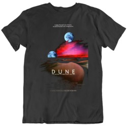 Retro 80's Sci Movie Dune 1984 Movie Poster Cool Fan  T Shirt