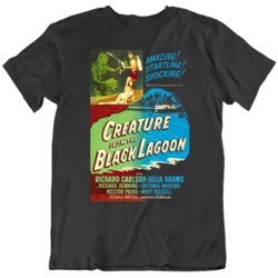 Creature From The Black Lagoon 1950s Horror Film Movie  Poster T Shirt