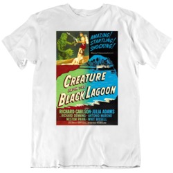 Creature From The Black Lagoon 1950s Horror Film Movie  Poster T Shirt