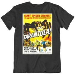 Classic Retro Horror Tarantula Sci Fi Movie Film Poster Black T Shirt
