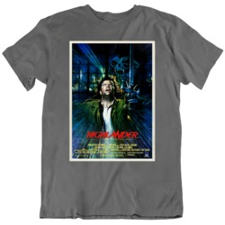 Highlander 1980's Action Movie Film Poster Fan T Shirt
