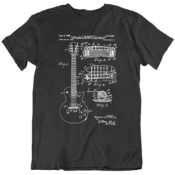 Gibson Les Paul Guitar Patent Music Guitar Musician  T Shirt