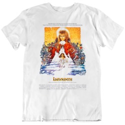 Cult Classic Labyrinth 1980's Movie Film Poster Fan  T Shirt