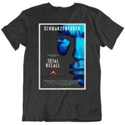 Cult Classic Total Recall 1980's Movie Poster   T Shirt