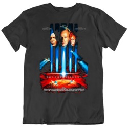 Cult Classic The Fifth Element 1990's Movie Poster Black T Shirt