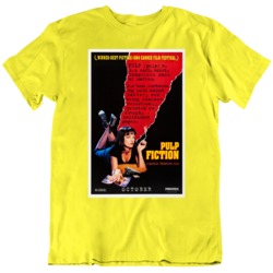 Cult Classic Pulp Fiction 1990's Movie Poster   T Shirt