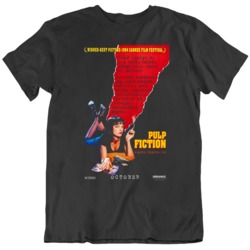 Cult Classic Pulp Fiction 1990's Movie Poster Black T Shirt
