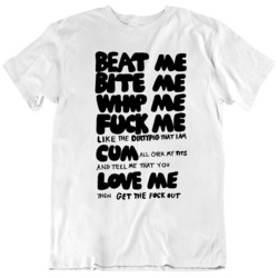 Classic Punk  As Worn By Adam Ant  Beat Me Bite Me T Shirt