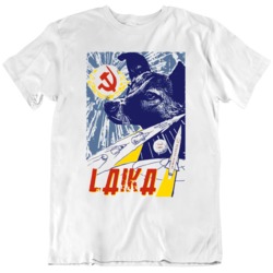 Space Laika The Space Dog CCCP Russia Soviet Era Poster T Shirt