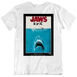 Classic Retro Movie Jaws Movie Poster v2 T Shirt