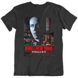 King of New York Japanese  Movie Poster Fan Black T Shirt