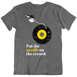 Vinyl Lover  Put The Needle on the Record  45rpm  DJ  Turntable T Shir