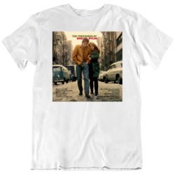 Retro Classic Bob Dylan The Freewheelin Poster  T Shirt