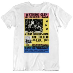 Watkins Glen Concert Poster 1973 Music Fan T Shirt