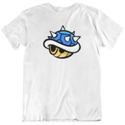 Mario Cart Blue Shell Video Game Fan  T Shirt