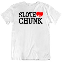 Cult Classic The Goonies Sloth Love Chunk Distressed 80'S Movie T