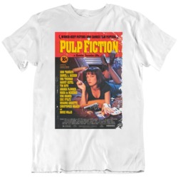 Pulp Fiction Distressed  Movie Poster Fan T Shirt