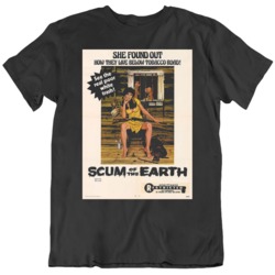 Scum of The Earth Horror Movie Poster Fan Black T Shirt