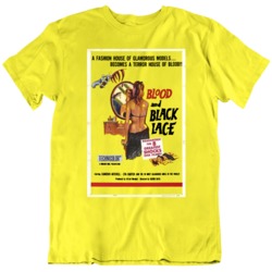 Blood and Black Lace Retro Horror Movie Poster Fan T Shirt