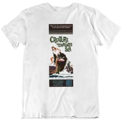 Creature From The Haunted Sea Retro Horror Movie Poster Fan  T Shirt
