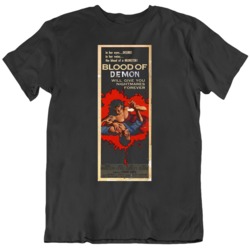 Blood of The Demon Retro Horror Movie Poster Fan T Shirt