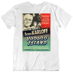 Voodoo Island Retro Horror Movie Poster Fan T Shirt