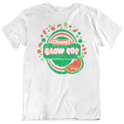 Retro Blow Pop Candy Watermelon  Distressed T Shirt