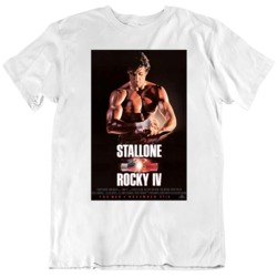 80's Movie Rocky IV Retro Movie Poster    T Shirt