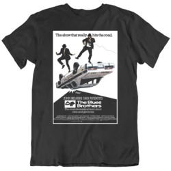 80's Movie The Blues Brothers Retro Movie Poster Black T Shirt