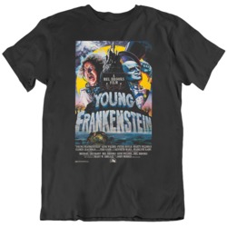 Young Frankenstein Retro Rare Movie Poster Black  T Shirt