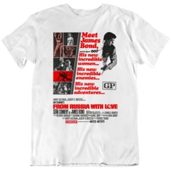 From Russia With Love James Bond Retro Rare Movie Poster T Shirt