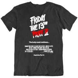 Friday The 13th Part 2  Retro Movie Poster T Shirt