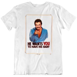 Paternity Burt Reynolds Retro Movie Poster   T Shirt