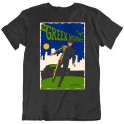 Cool TV SHOW Poster The Green Hornet Kato Fan Black T Shirt