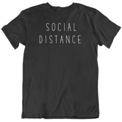 Social Distance Parody V3 Black T Shirt