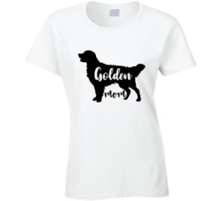 Dog Mom Golden Retriever Mom Funny  Ladies T Shirt
