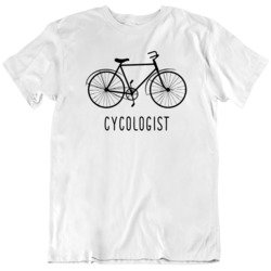 Funny Cyclist Psychology Cycology Humor T Shirt