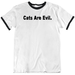 Funny Cats are Evil v2 T Shirt
