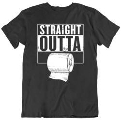 Funny Straight Outta Toilet Paper Compton Parody  T Shirt