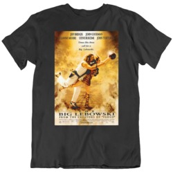 The Big Lebowski 1998  Movie Poster Fan Black T Shirt