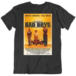 Bad Boys 1995 Movie Poster Fan Black T Shirt