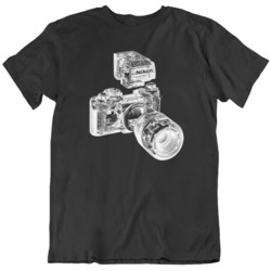 Vintage Nikon Blueprint F3 AF Film Camera Canon v2 T Shirt