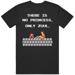 Super Mario Ghostbusters Parody Zuul Princess Video Game Fan  T Shirt